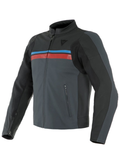 CHAQUETA DAINESE HF 3 LEATHER NEGRO_GRIS_ROJO_AZUL 1