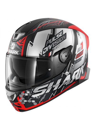 CASCO SHARK SKWAL 2.2 NOXXYS BLACK-RED-SILVER 1