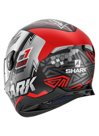 CASCO SHARK SKWAL 2.2 NOXXYS BLACK-RED-SILVER 2