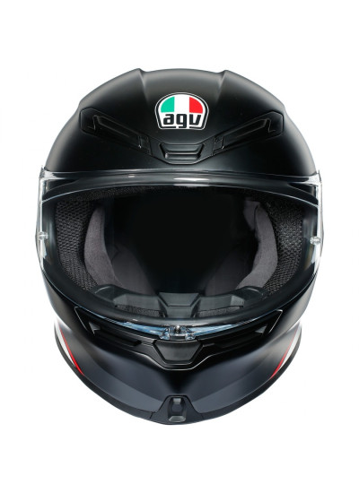 CASCO AGV K6 MINIMAL MATT BLACK / WHITE / RED