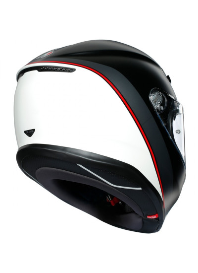 CASCO AGV K6 MINIMAL MATT BLACK / WHITE / RED