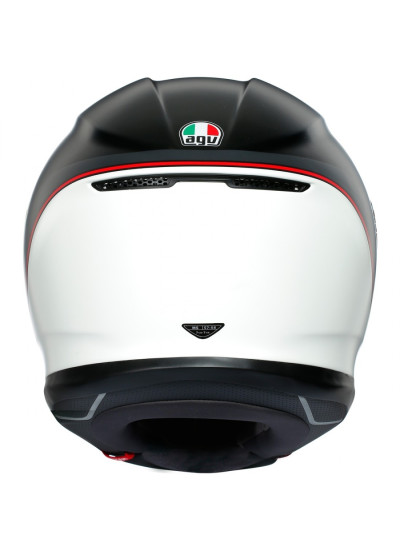 CASCO AGV K6 MINIMAL MATT BLACK / WHITE / RED