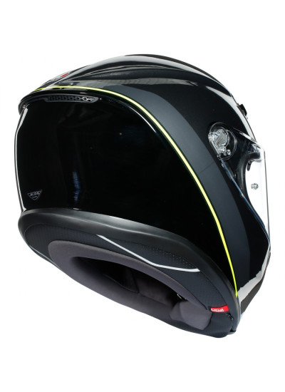 CASCO AGV K6 MINIMAL GUNMETAL / BLACK / YELLOW FLUOR 3