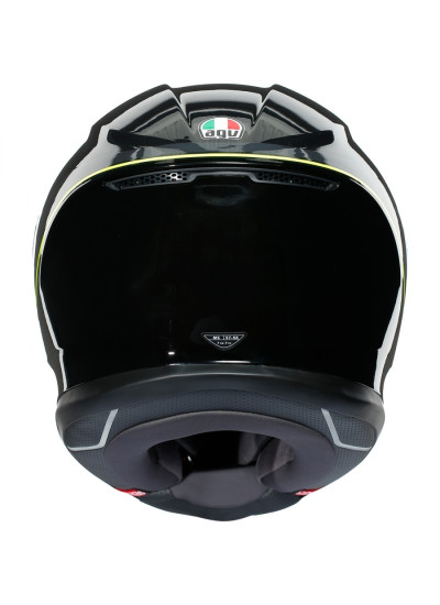 CASCO AGV K6 MINIMAL GUNMETAL / BLACK / YELLOW FLUOR 4