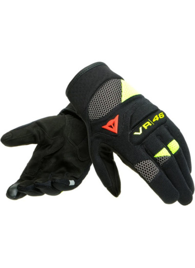 GUANTES DAINESE VR46 CURB SHORT BLACK-AMARILLO-1