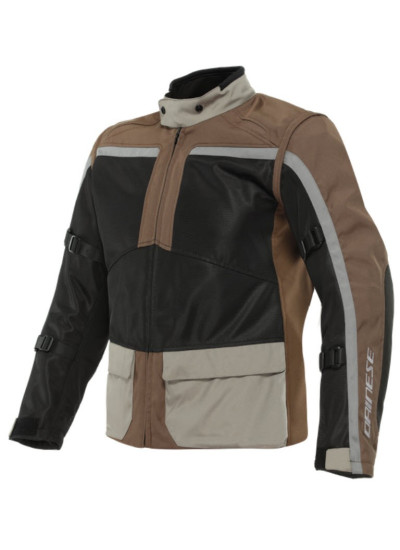 CHAQUETA DAINESE OUTLAW TEX Black/Carafe/Walnut/Charcoal-Gray