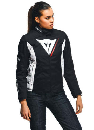 CHAQUETA DAINESE VELOCE LADY D-DRY Black_White_Lava-Red