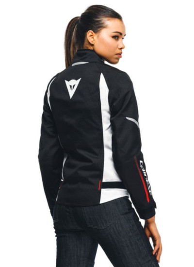 CHAQUETA DAINESE VELOCE LADY D-DRY Black_White_Lava-Red