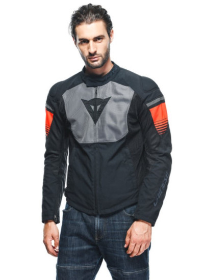 CHAQUETA DAINESE AIR FAST TEX Black-Gray-Fluo-Red