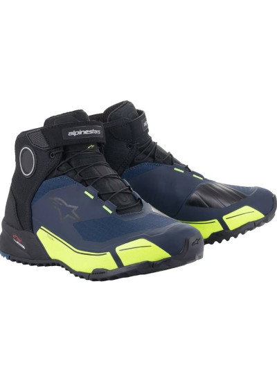 BOTAS ALPINESTARS CR-X DRYSTAR NEGRO-AZUL-AMARILLO FLUOR