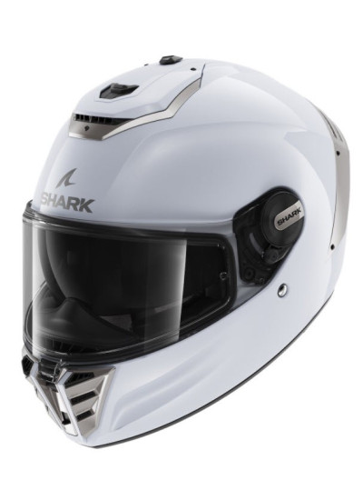 Casco SHARK SPARTAN RS BLANK WHITE-SILVER-GLOSSY-1