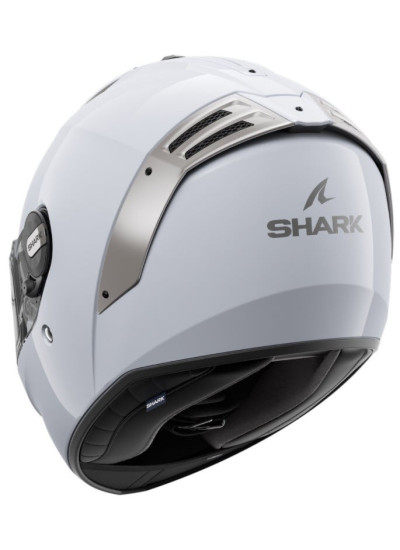 Casco SHARK SPARTAN RS BLANK WHITE-SILVER-GLOSSY-3