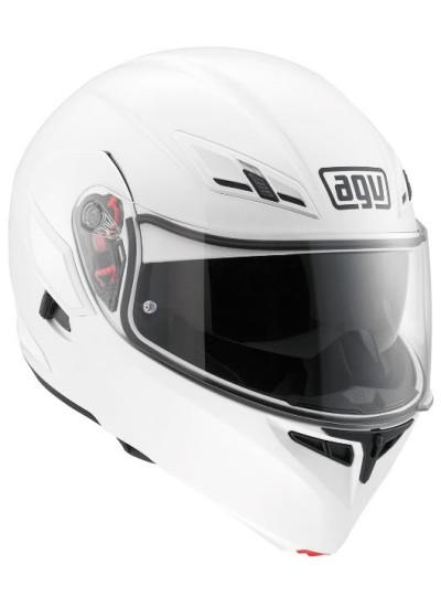 CASCO AGV COMPACT ST SOLID PINLOCK BLANCO FRONT