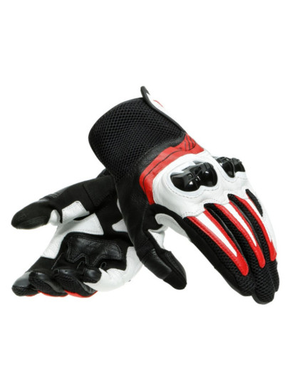 dainese MIG 3 UNISEX GLOVES-Black-White-Lava-Red