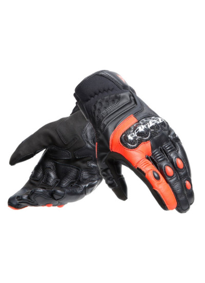 GUANTES DAINESE CARBON 4 SHORT-BLACK-FLUOR-RED