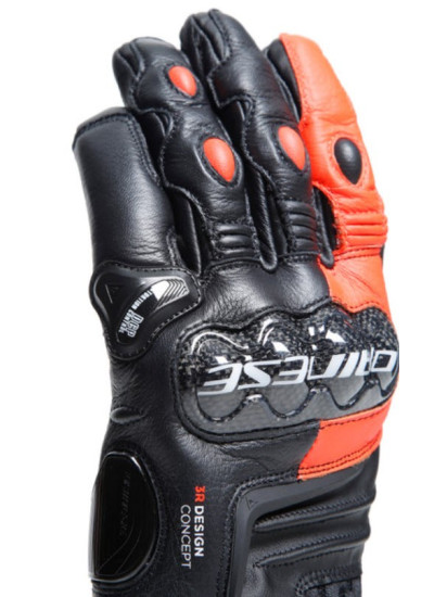 GUANTES DAINESE CARBON 4 SHORT-BLACK-FLUOR-RED