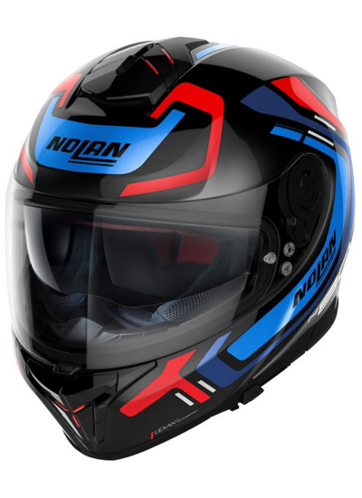 CASCO NOLAN N80-8 ALLY N-COM GLOSSY BLACK / BLUE / RED