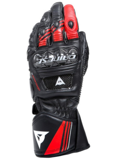 GUANTES DAINESE DRUID 4 LEATHER-NEGRO-ROJO-BLANCO