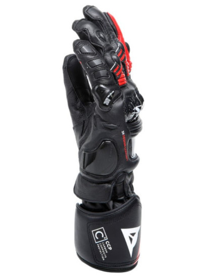 GUANTES DAINESE DRUID 4 LEATHER-NEGRO-ROJO-BLANCO