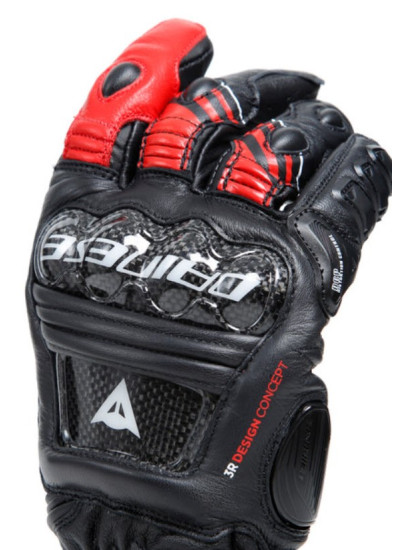 GUANTES DAINESE DRUID 4 LEATHER-NEGRO-ROJO-BLANCO