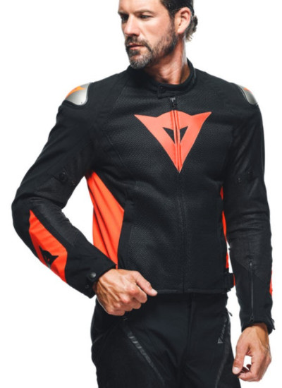 CHAQUETA DAINESE ENERGYCA AIR TEX Black/Fluo-Red