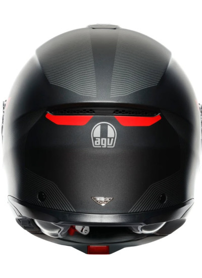 CASCO AGV TOURMODULAR MULTI FREQUENCY MATT GUNMETAL-RED