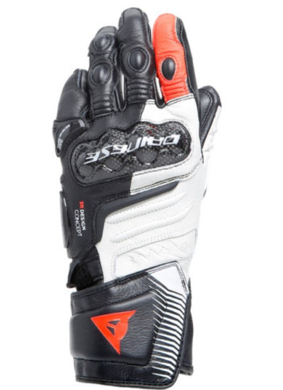 GUANTES DAINESE CARBON 4 LONG LADY Black-white-fluo red