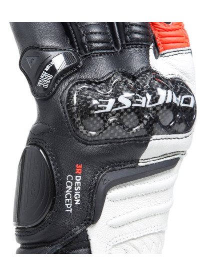 GUANTES DAINESE CARBON 4 LONG LADY Black-white-fluo red