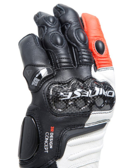 GUANTES DAINESE CARBON 4 LONG LADY Black-white-fluo red