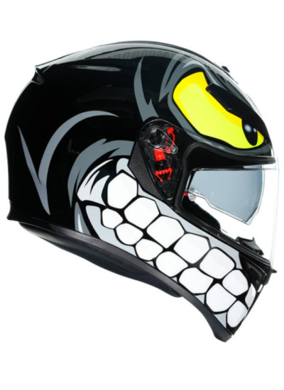 CASCO K-3 AGV SV ANGRY BLACK