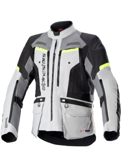 CHAQUETA ALPINESTARS BOGOTÁ PRO DRYSTAR ICE GREY-DARK GREY-YELLOW FLUO