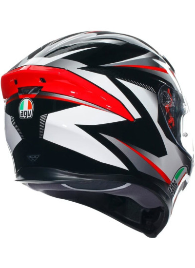 CASCO AGV K-5 S PINLOCK MAXVISION PLASMA WHITE-BLACK-RED