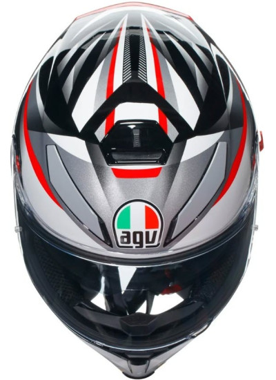 CASCO AGV K-5 S PINLOCK MAXVISION PLASMA WHITE-BLACK-RED