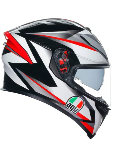 CASCO AGV K-5 S PINLOCK MAXVISION PLASMA WHITE-BLACK-RED