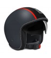 CASCO MOMO BLADE GREY MAT-FLUO RED