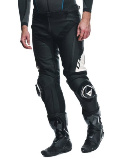 PANTALÓN DAINESE DELTA 4 LEATHER black-WHITE