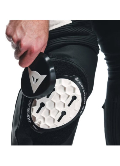 PANTALÓN DAINESE DELTA 4 LEATHER black-WHITE