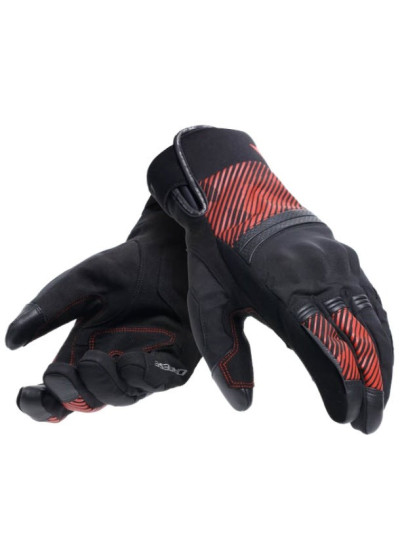 GUANTES DAINESE FULMINE D-DRY-BLACK-BLACK-RED