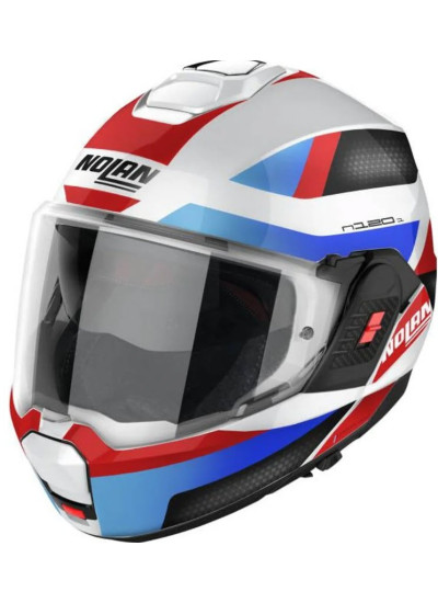 CASCO NOLAN N120-1 SUBWAY N-COM MATT BLACK /WHITE