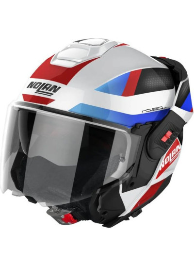 CASCO NOLAN N120-1 SUBWAY N-COM MATT BLACK /WHITE