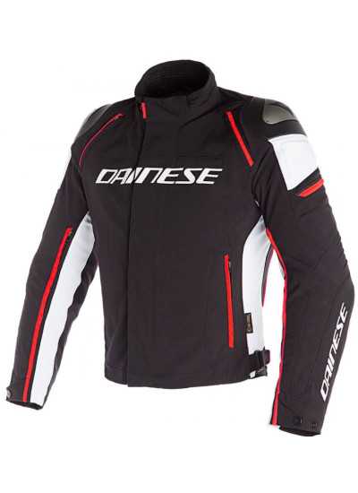 CHAQUETA DAINESE RACING 3 D-DRY NEGRO BLANCO ROJO FRONT