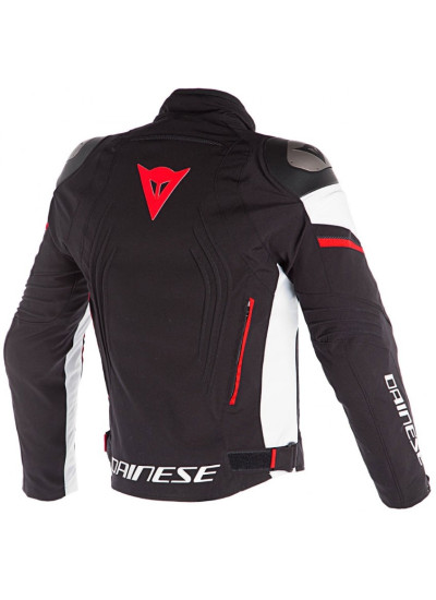 CHAQUETA DAINESE RACING 3 D-DRY NEGRO BLANCO ROJO BACK