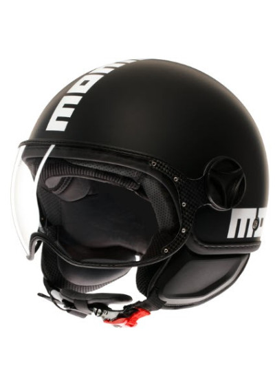 CASCO MOMO DESIGN FGTR CLASSIC 2206 MONO MATT BLACK-WHITE-1