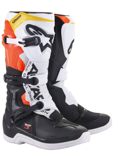 BOTAS ALPINESTARS TECH 3 ROJO BLANCO FLUOR