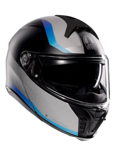 CASCO AGV TOURMODULAR STRAY MATT BLACK-GREY-BLUE