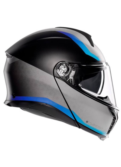 CASCO AGV TOURMODULAR STRAY MATT BLACK-GREY-BLUE