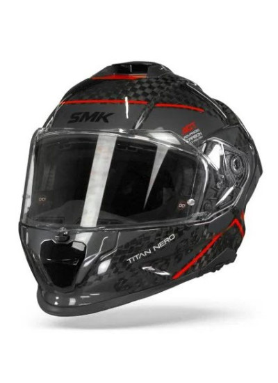 casco SMK Titan Carbon Nero Red-1