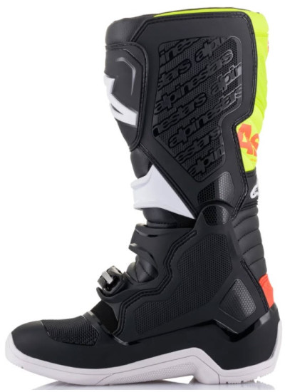 BOTA ALPINESTARS TECH 5 BLACK / FLUORESCENT RED / FLUORESCENT YELLOW