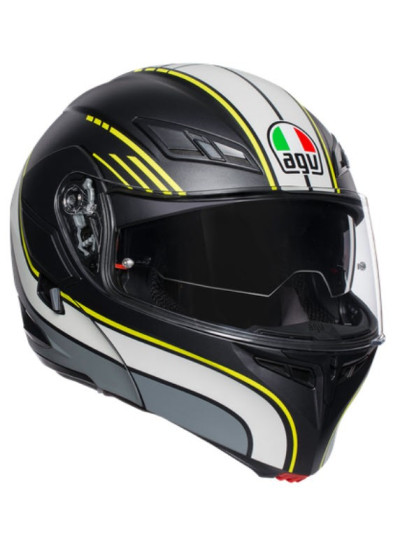 COMPACT ST AGV MULTI - BOSTON MATT BLACK-GREY-YELLOW-1