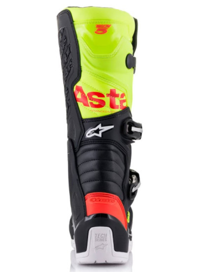 BOTA ALPINESTARS TECH 5 BLACK / FLUORESCENT RED / FLUORESCENT YELLOW